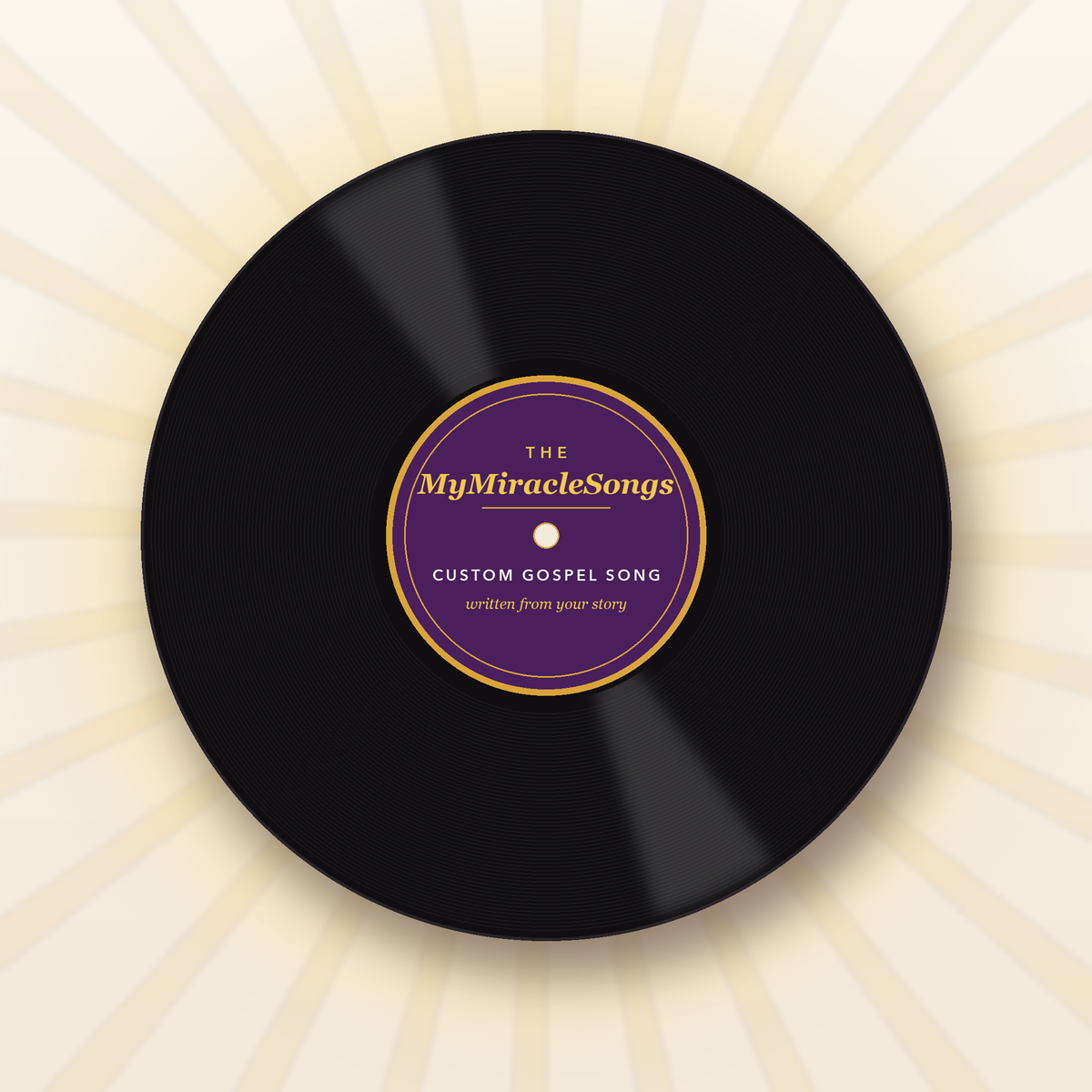 MyMiracleSongs custom gospel song vinyl record